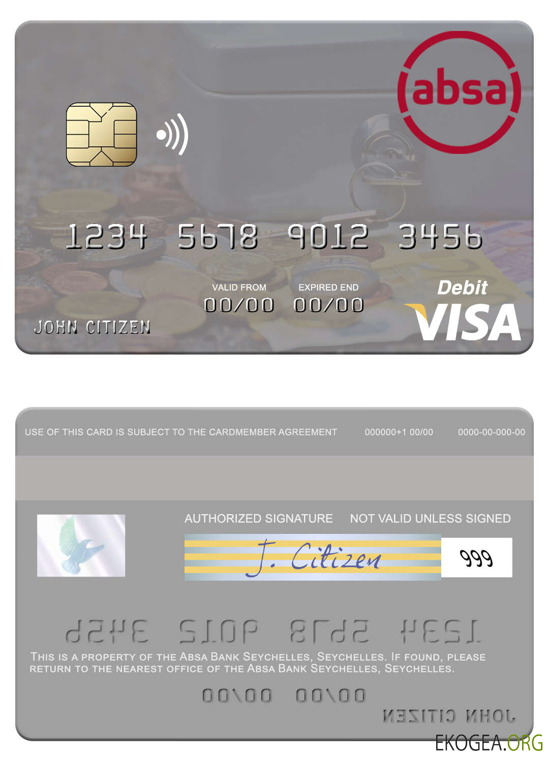 Seychelles Absa Bank Seychelles carte de débit visa
